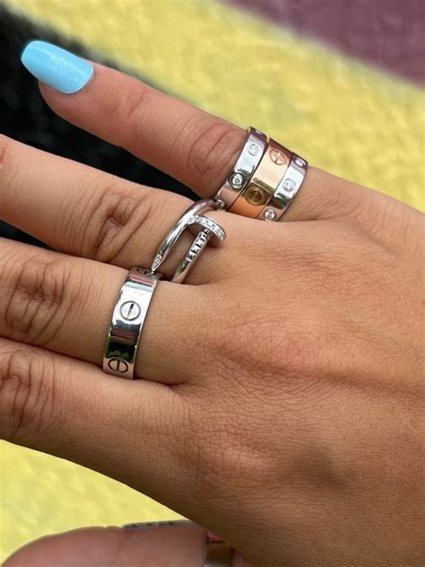 matching cartier love rings|cartier love ring real.